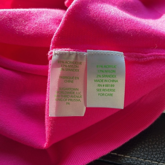 Lilly Pulitzer Callee Sweater Pink Flounce Ruffle Sleeve Gold Buttons Crewneck M - Picture 10 of 13